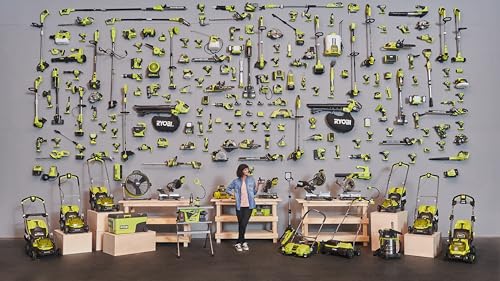 Ryobi OLM1833B 18V ONE+ Cordless 33cm Lawnmower (Body Only), Anthracite/Green