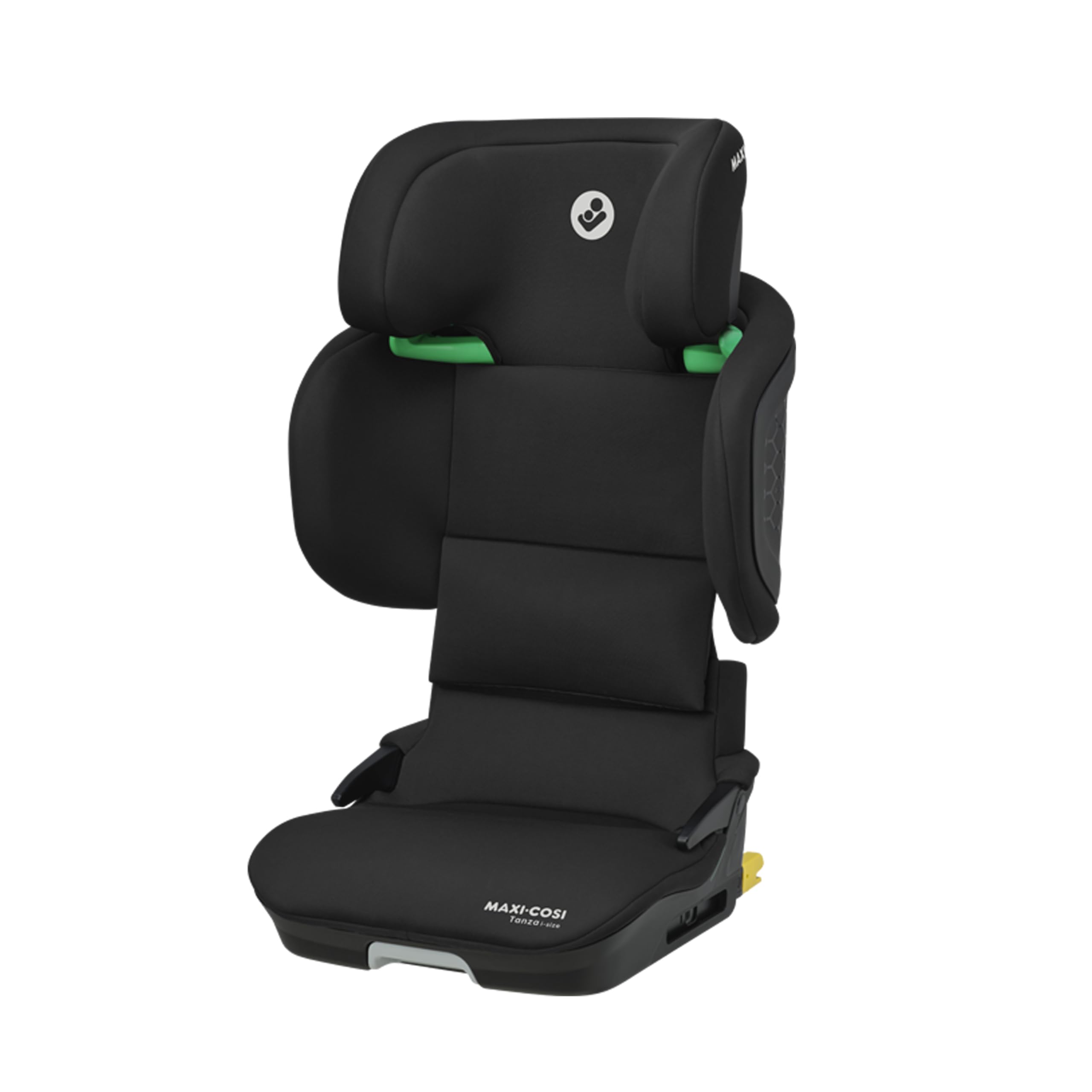 Maxi-Cosi Tanza i-Size, High Back Booster Seat, 3.5–12 years, 100–150cm, Compact Foldable Car Seat, 10 Headrest Positions, G-CELL Side Impact Protection, Padded & Elevated Kids Car Seat, Full Black