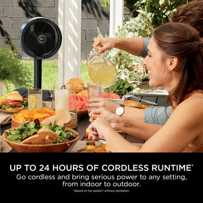 Shark FlexBreeze High-Velocity 12 in 1 Fan, Hybrid Corded & Cordless Portable Cooling Fan, Indoor & Outdoor, with Remote Control, Adjustable Tilt, UV & Water-Resistant, Powerful & Quiet, Black FA220UK