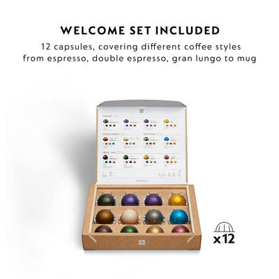 Nespresso ENV90.B Vertuo Pop Automatic Pod coffee machine for Americano, Decaf, Espresso by Magimix in Liquorice Black