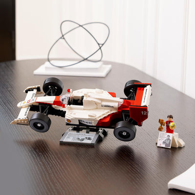 LEGO Icons McLaren MP4/4 & Ayrton Senna F1 Race Car Model kit for Adults - Gift for Father's Day - incl. a Race Driver Minifigure - Home or Office Desk Décor - 10330